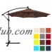 Best Choice Products 10ft Solar LED Patio Offset Umbrella w/ Easy Tilt Adjustment - Brown   